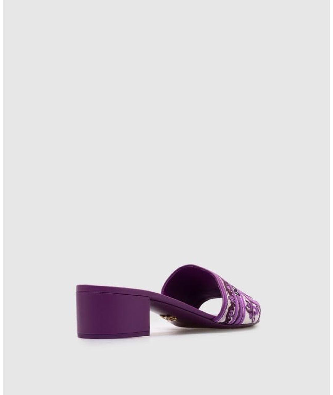 DOLCE&GABBANA Фиолетовые мюли, фото 3