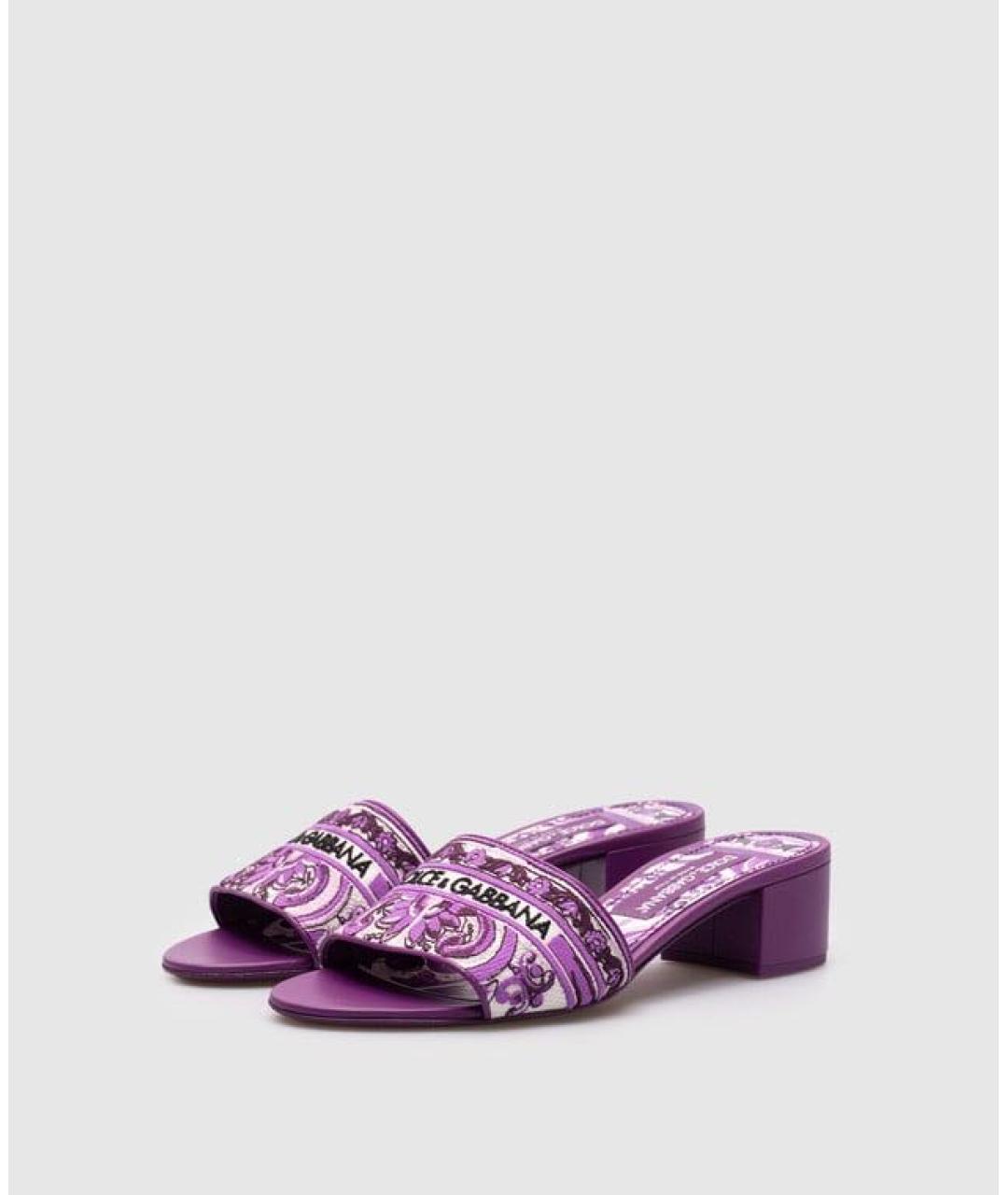 DOLCE&GABBANA Фиолетовые мюли, фото 2