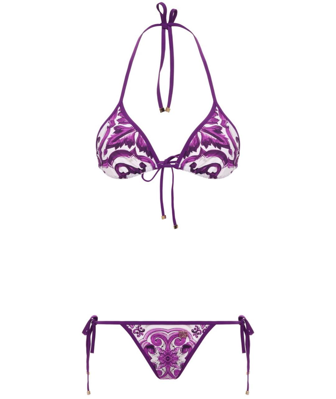 DOLCE&GABBANA Фиолетовый купальник, фото 1