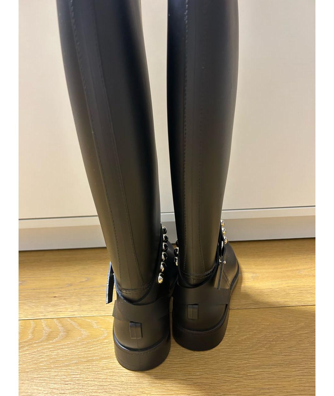 RED VALENTINO Черные резиновые сапоги, фото 3