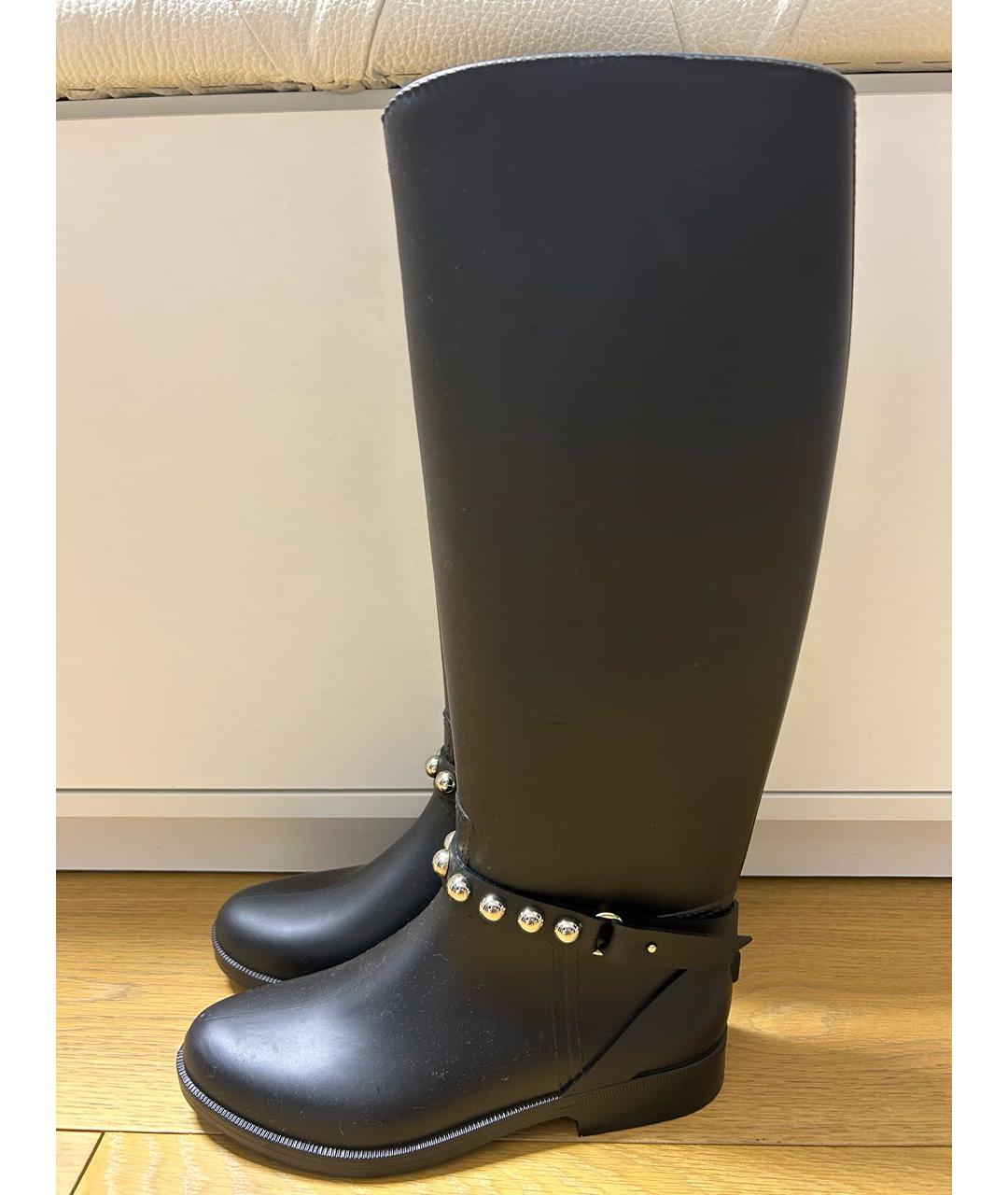 RED VALENTINO Черные резиновые сапоги, фото 5