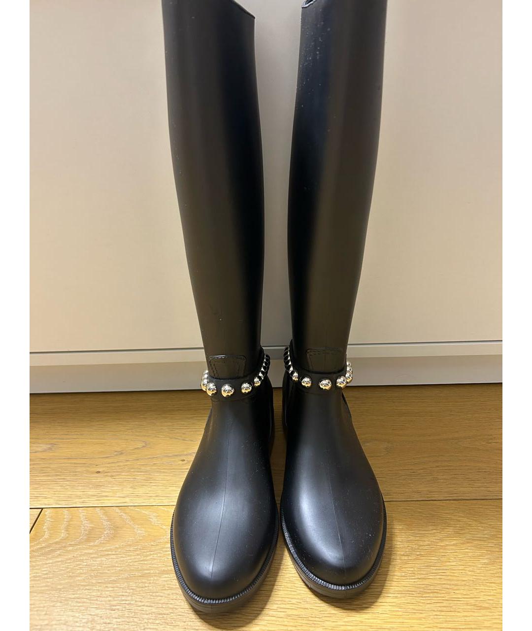 RED VALENTINO Черные резиновые сапоги, фото 2
