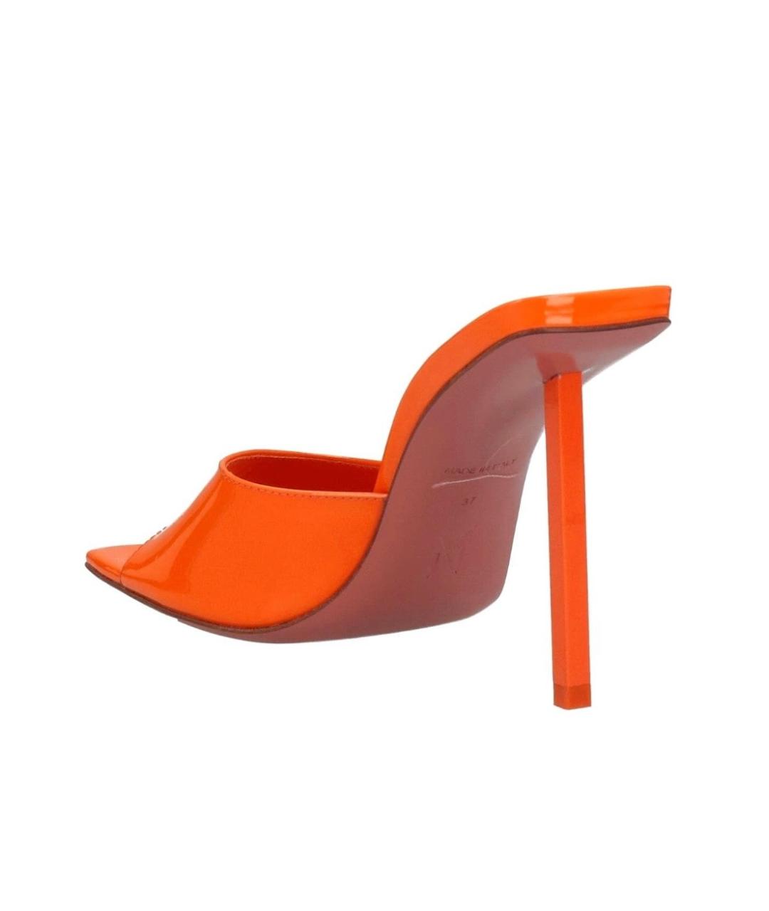 Amina Muaddi Оранжевое мюли из лакированной кожи, фото 4