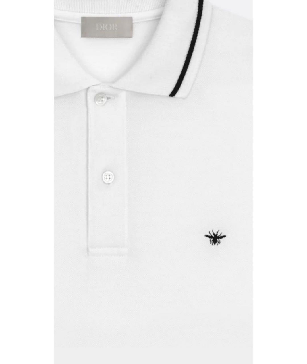 CHRISTIAN DIOR Белая хлопковая футболка, фото 6