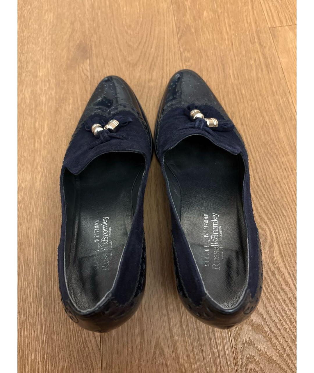STUART WEITZMAN Темно-синие замшевые туфли, фото 3