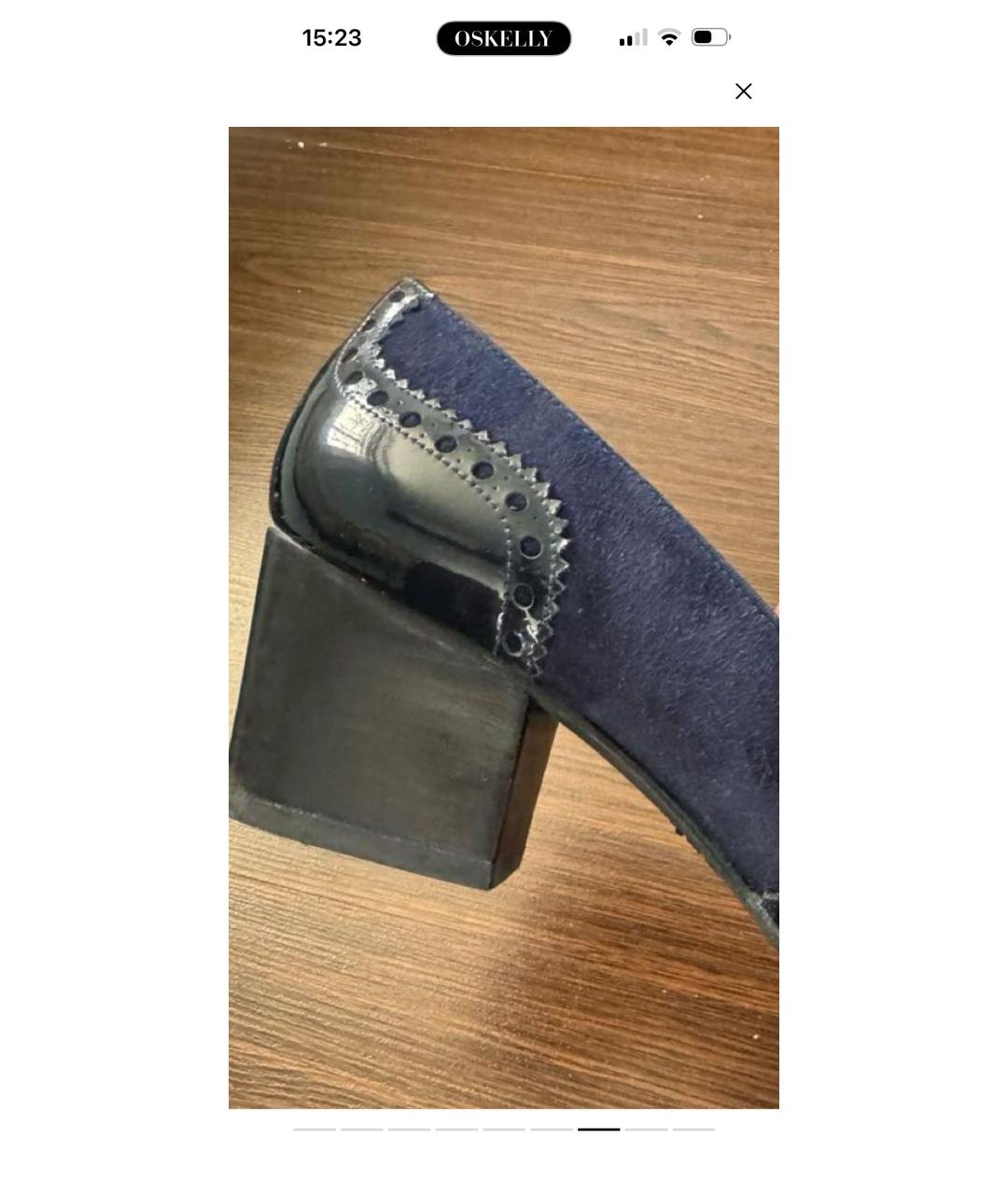 STUART WEITZMAN Темно-синие замшевые туфли, фото 5