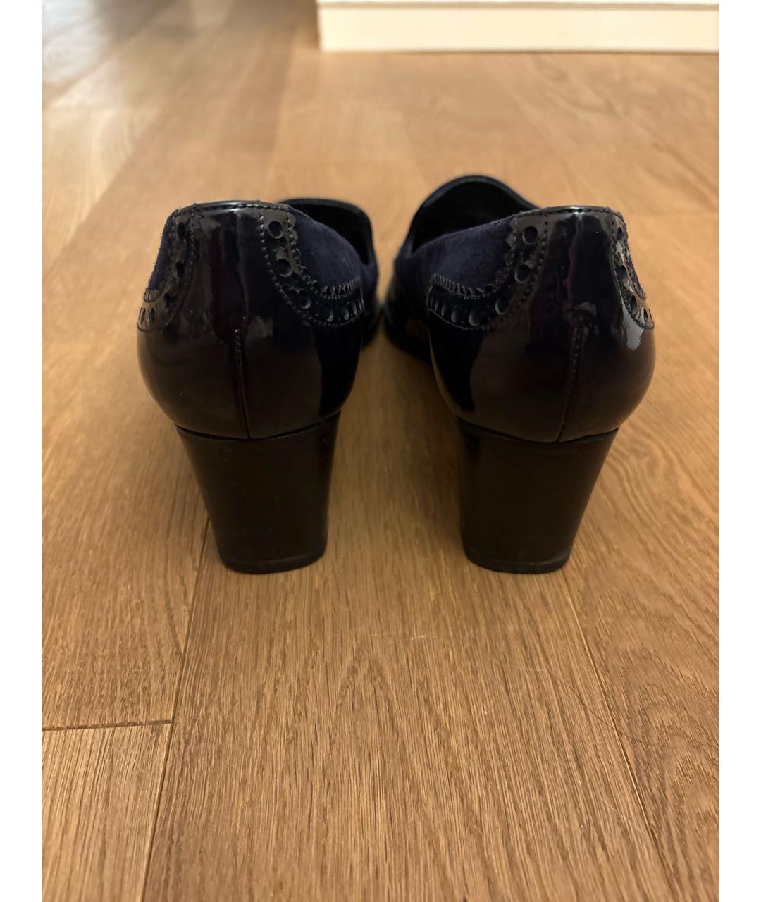 STUART WEITZMAN Темно-синие замшевые туфли, фото 4