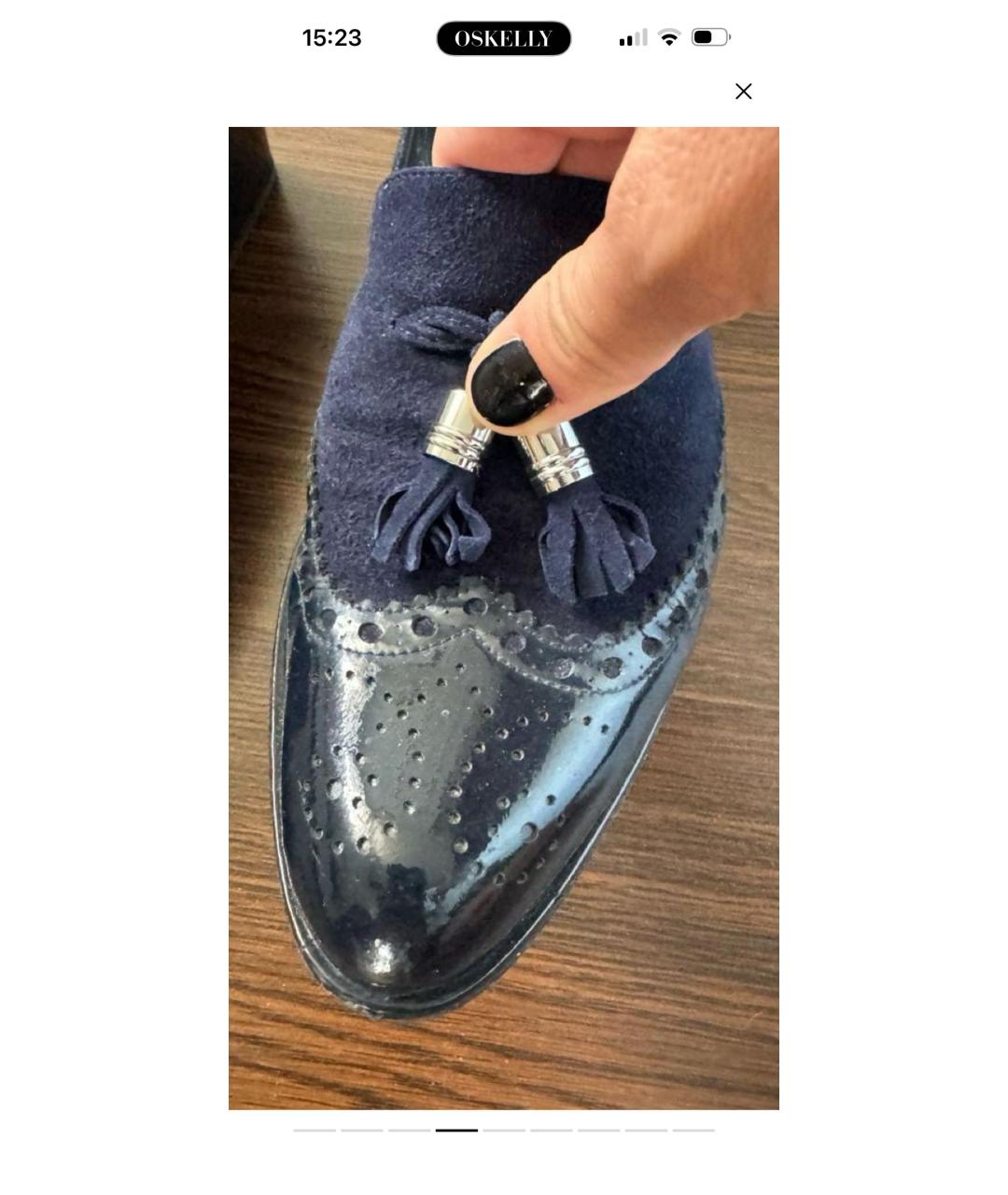 STUART WEITZMAN Темно-синие замшевые туфли, фото 7