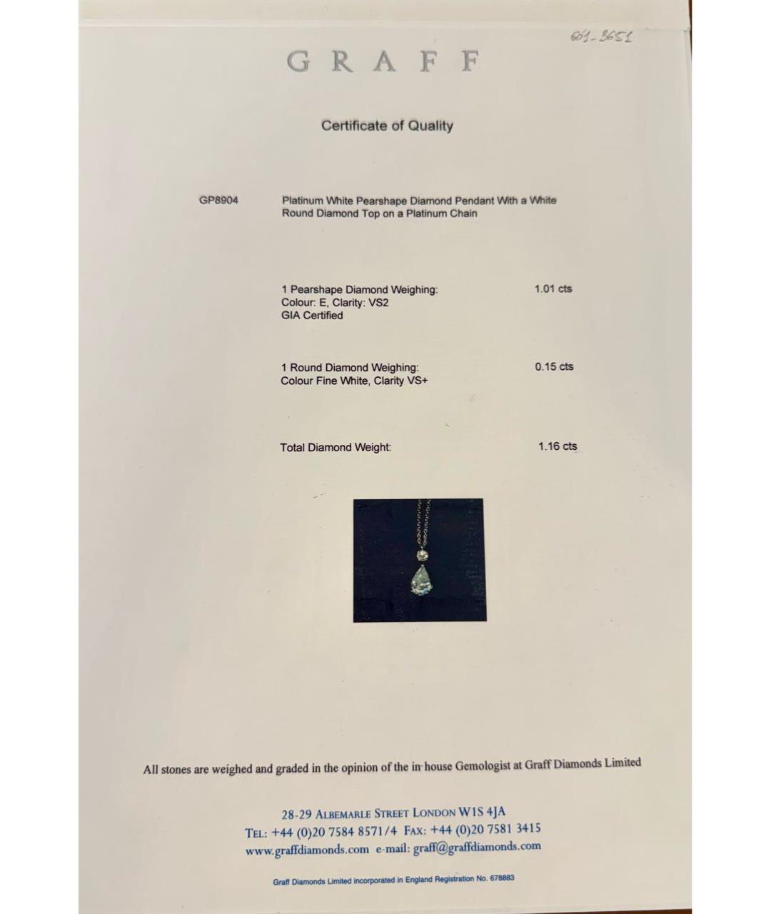 GRAFF Серебряное платиновое колье, фото 3