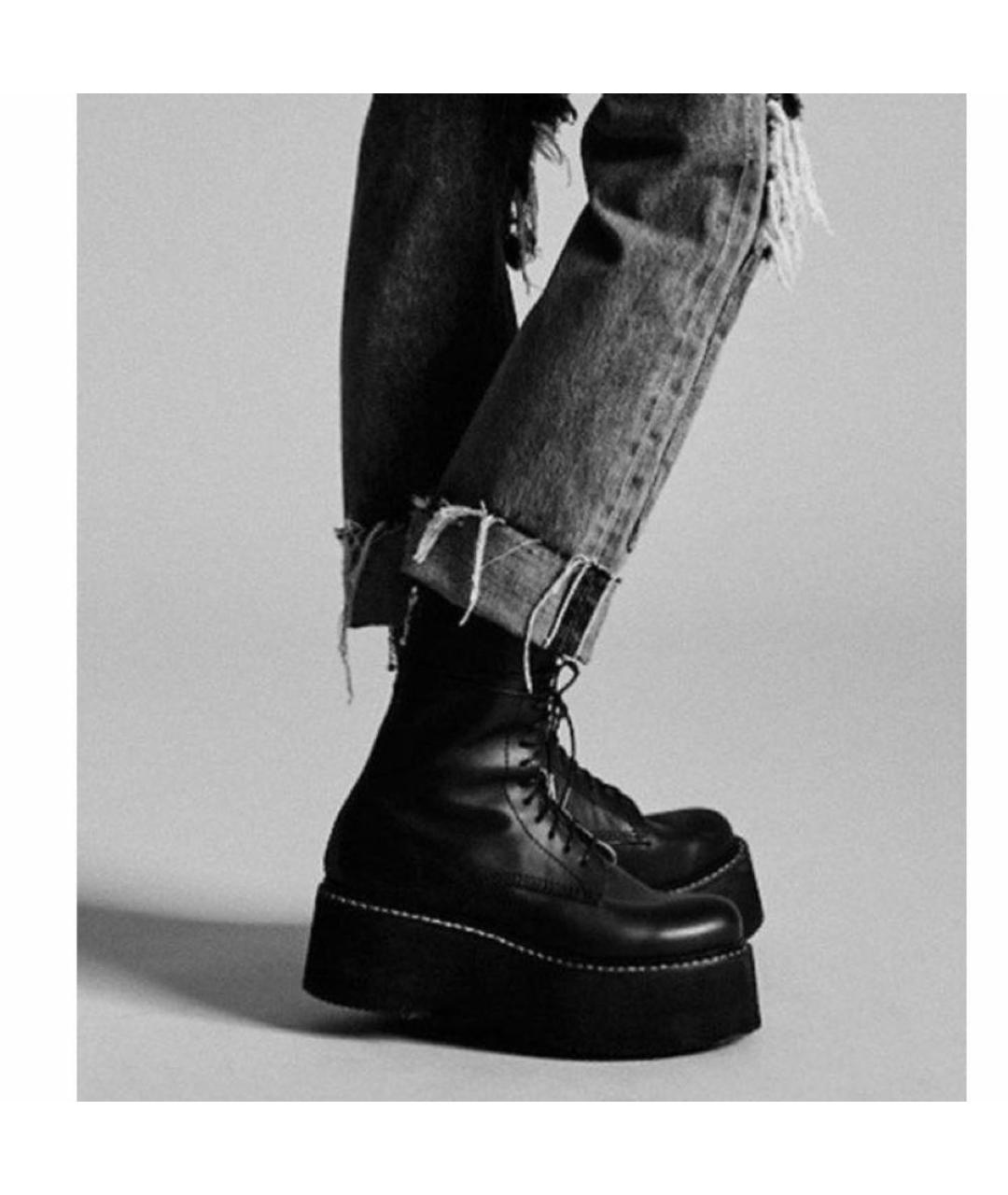 R13 Черные кожаные ботинки, фото 2