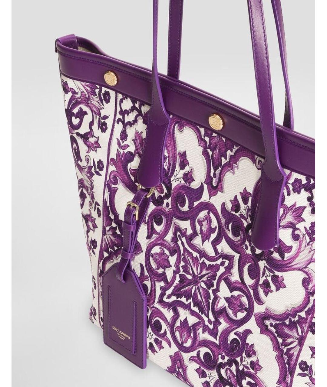 DOLCE&GABBANA Фиолетовая сумка тоут, фото 3