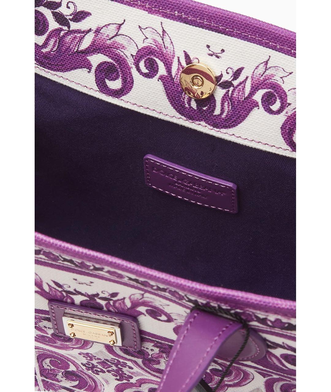 DOLCE&GABBANA Фиолетовая сумка тоут, фото 5