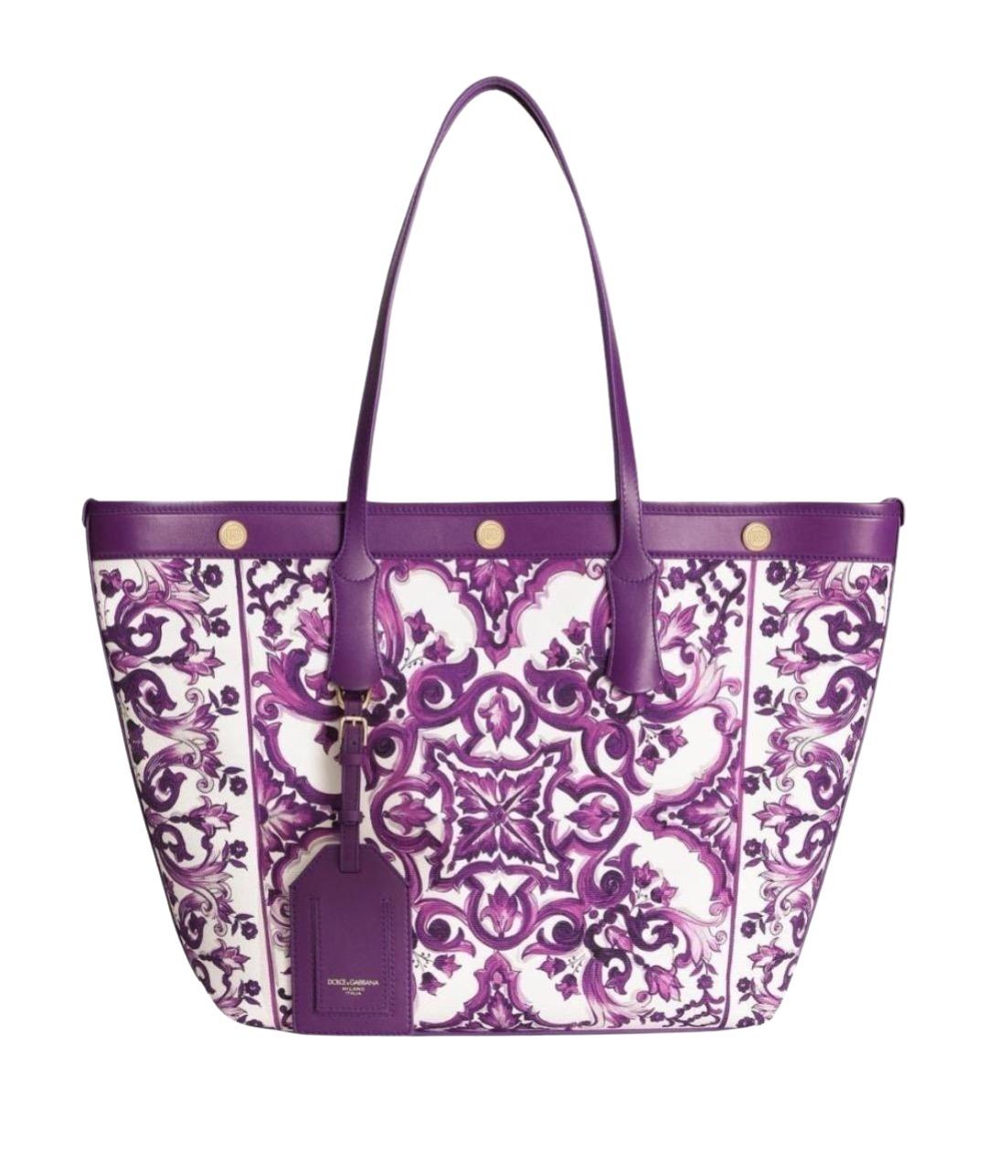 DOLCE&GABBANA Фиолетовая сумка тоут, фото 1