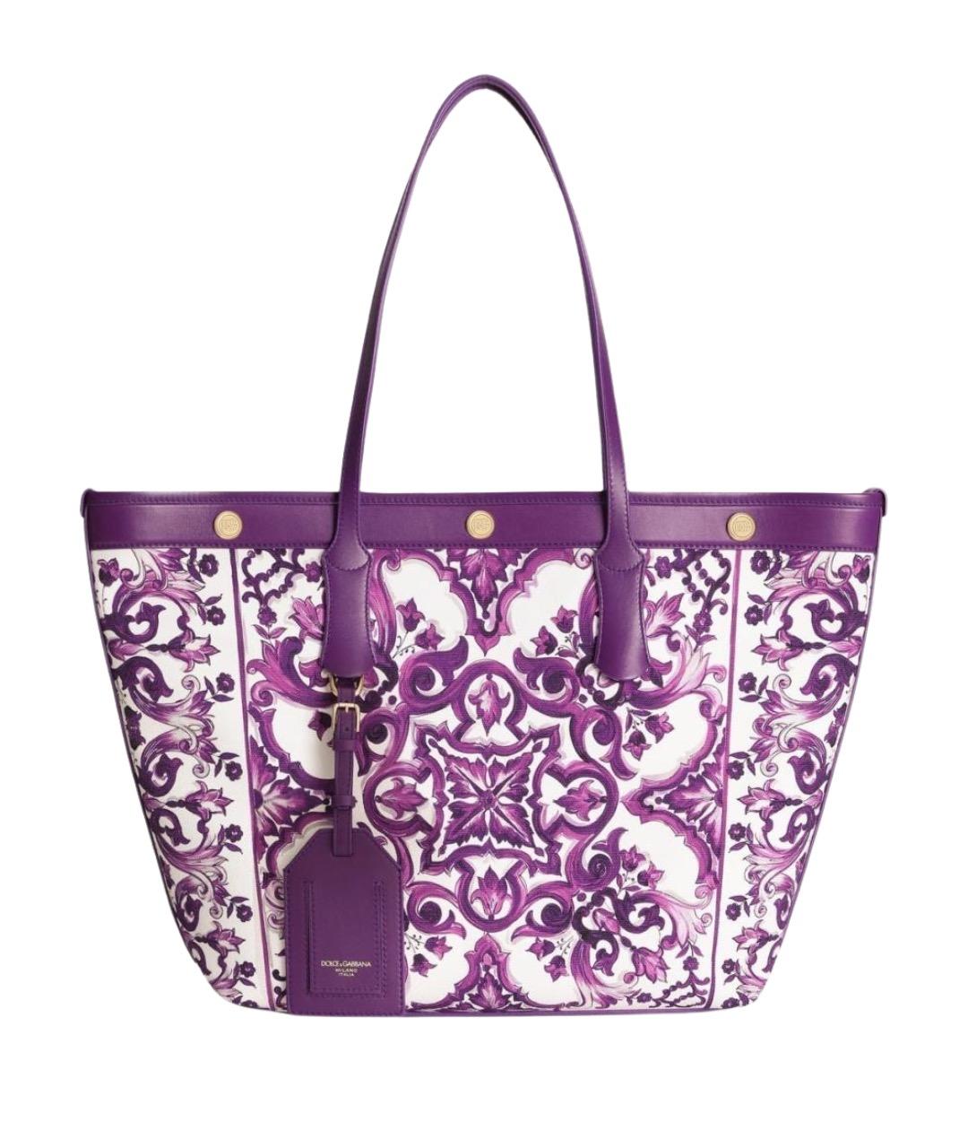 DOLCE&GABBANA Фиолетовая сумка тоут, фото 7