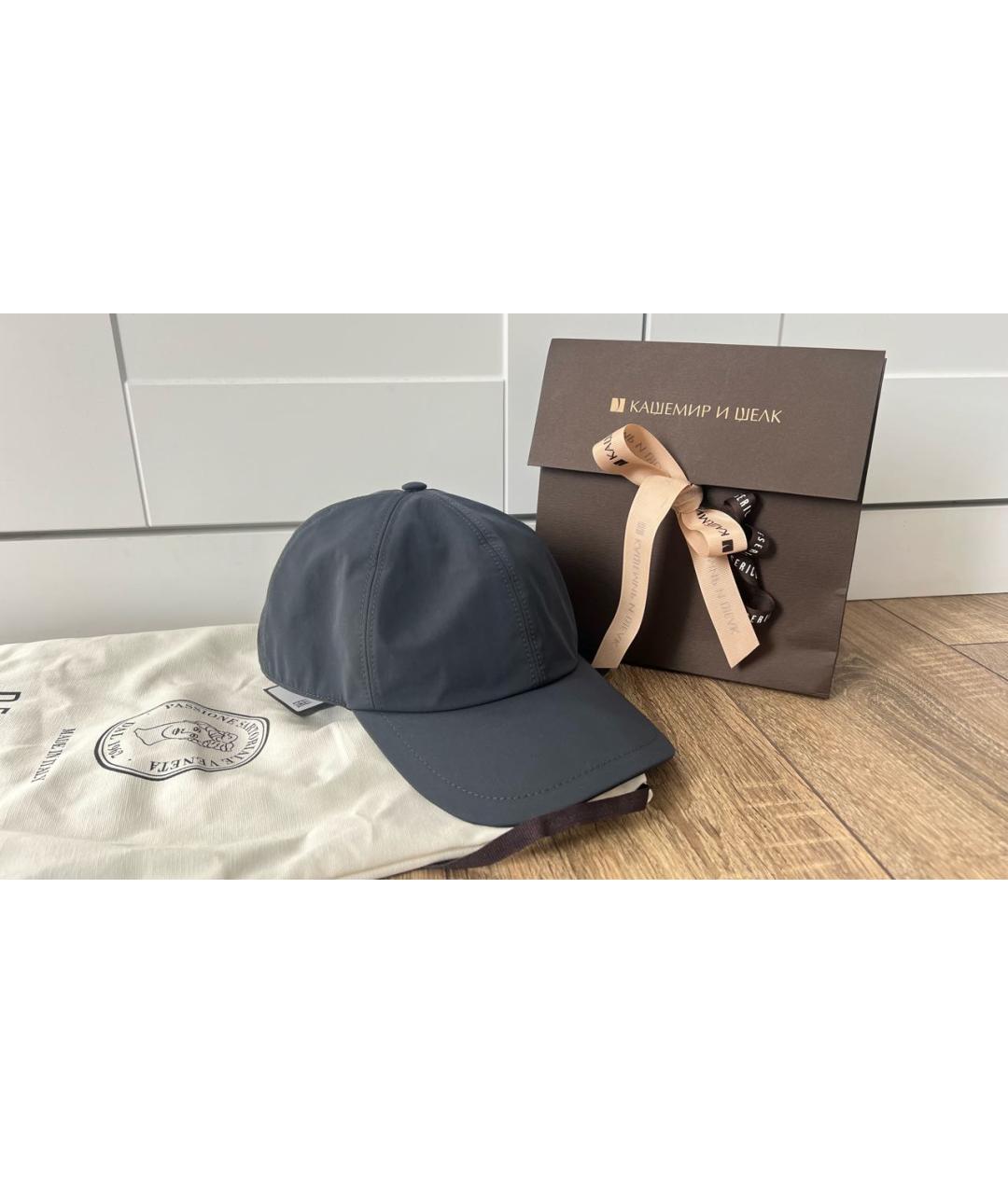 PESERICO Темно-синяя синтетическая кепка/бейсболка, фото 8