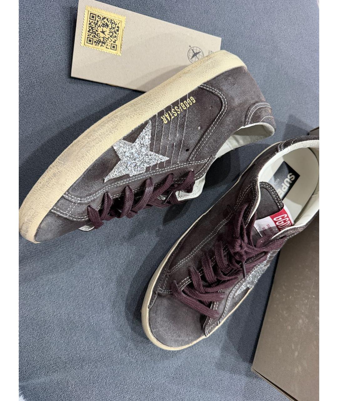 GOLDEN GOOSE DELUXE BRAND Коричневые замшевые кеды, фото 3