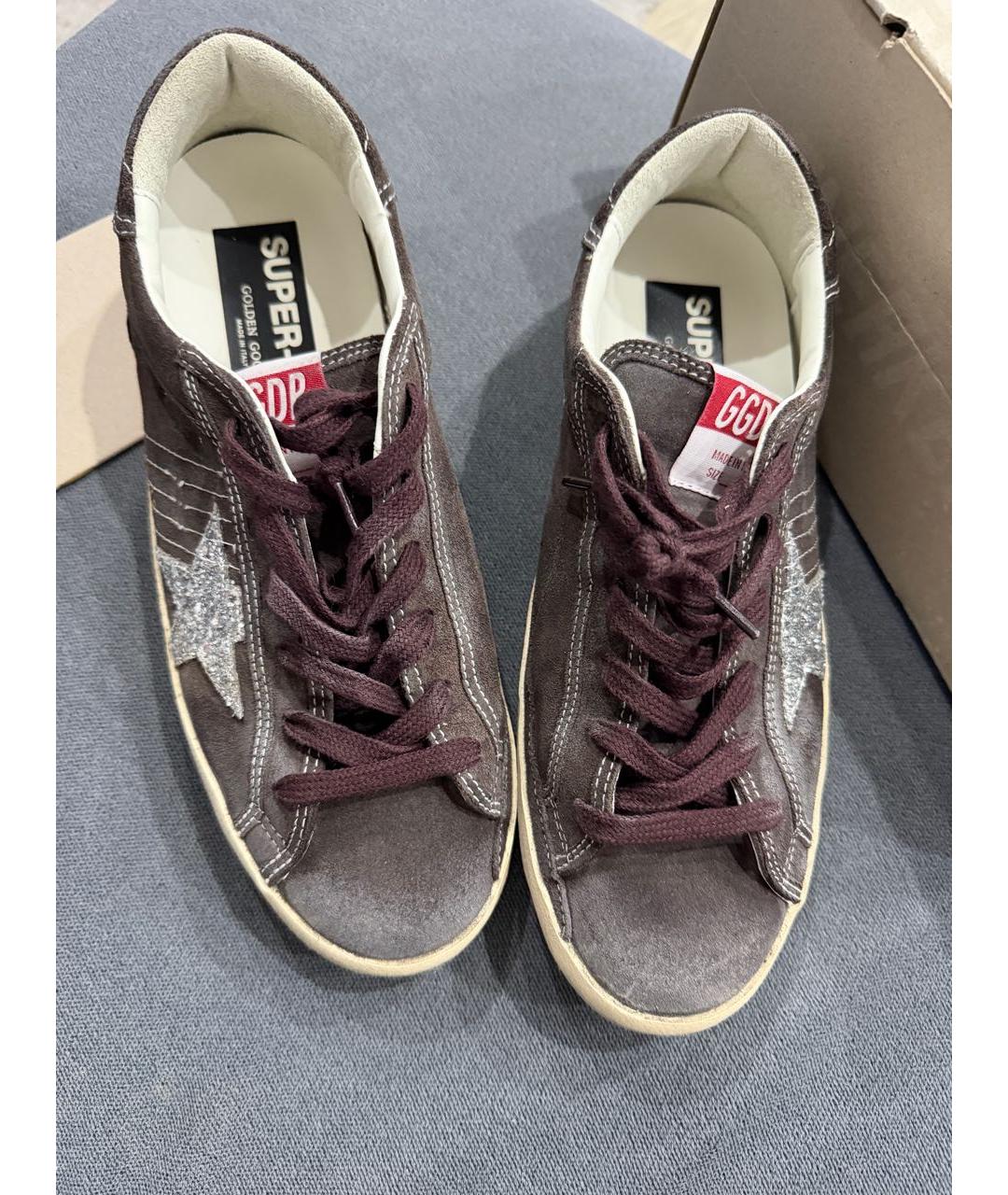 GOLDEN GOOSE DELUXE BRAND Коричневые замшевые кеды, фото 2