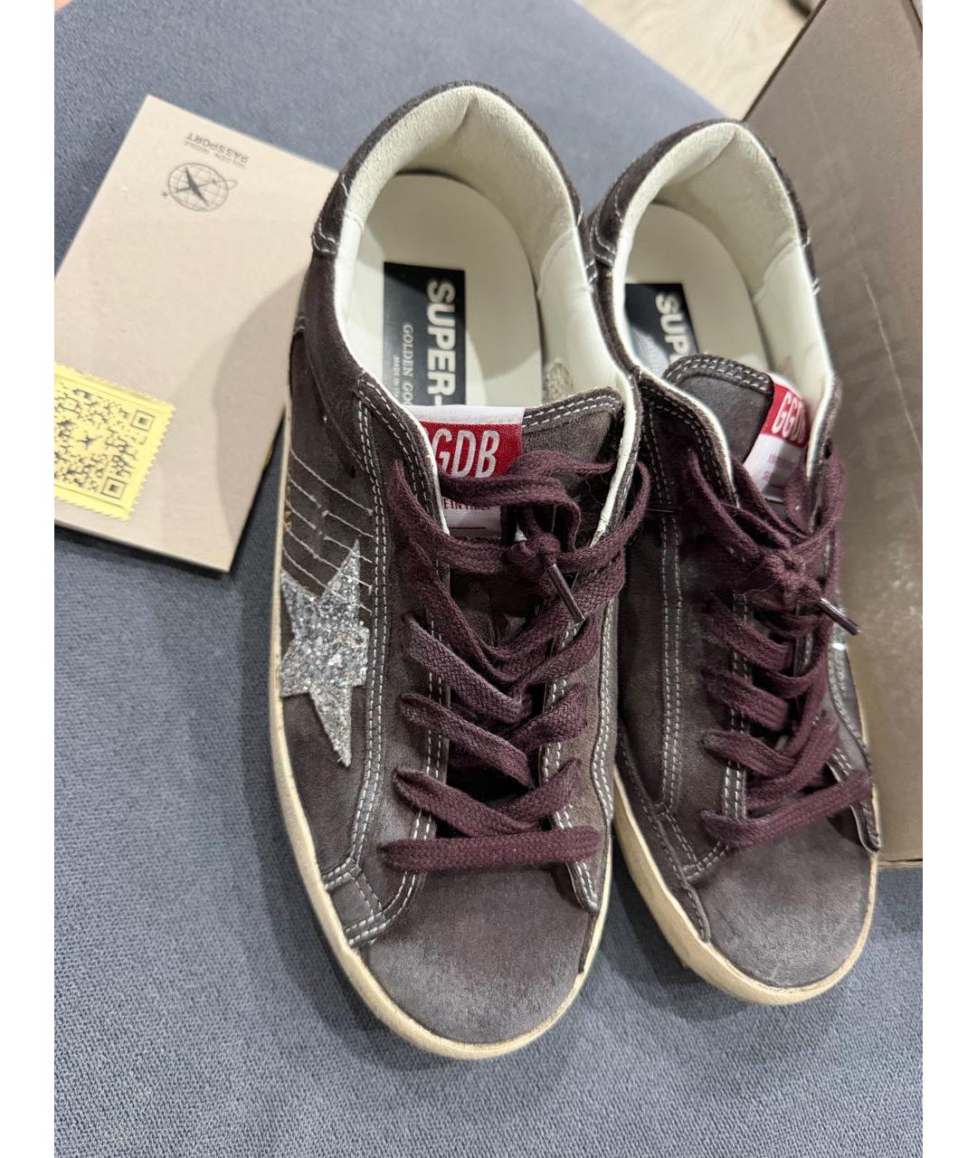 GOLDEN GOOSE DELUXE BRAND Коричневые замшевые кеды, фото 4