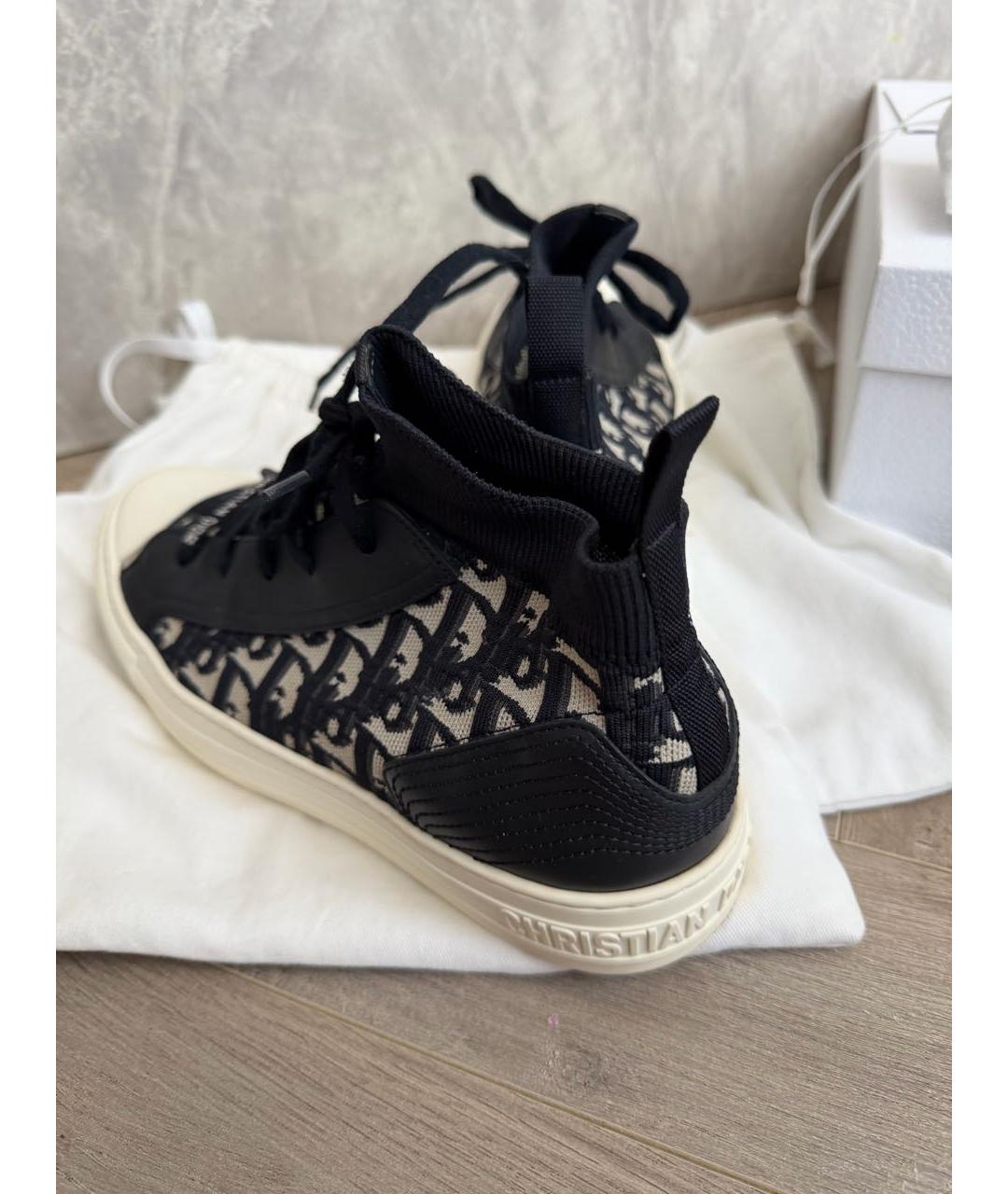 CHRISTIAN DIOR Темно-синие текстильные кеды, фото 4