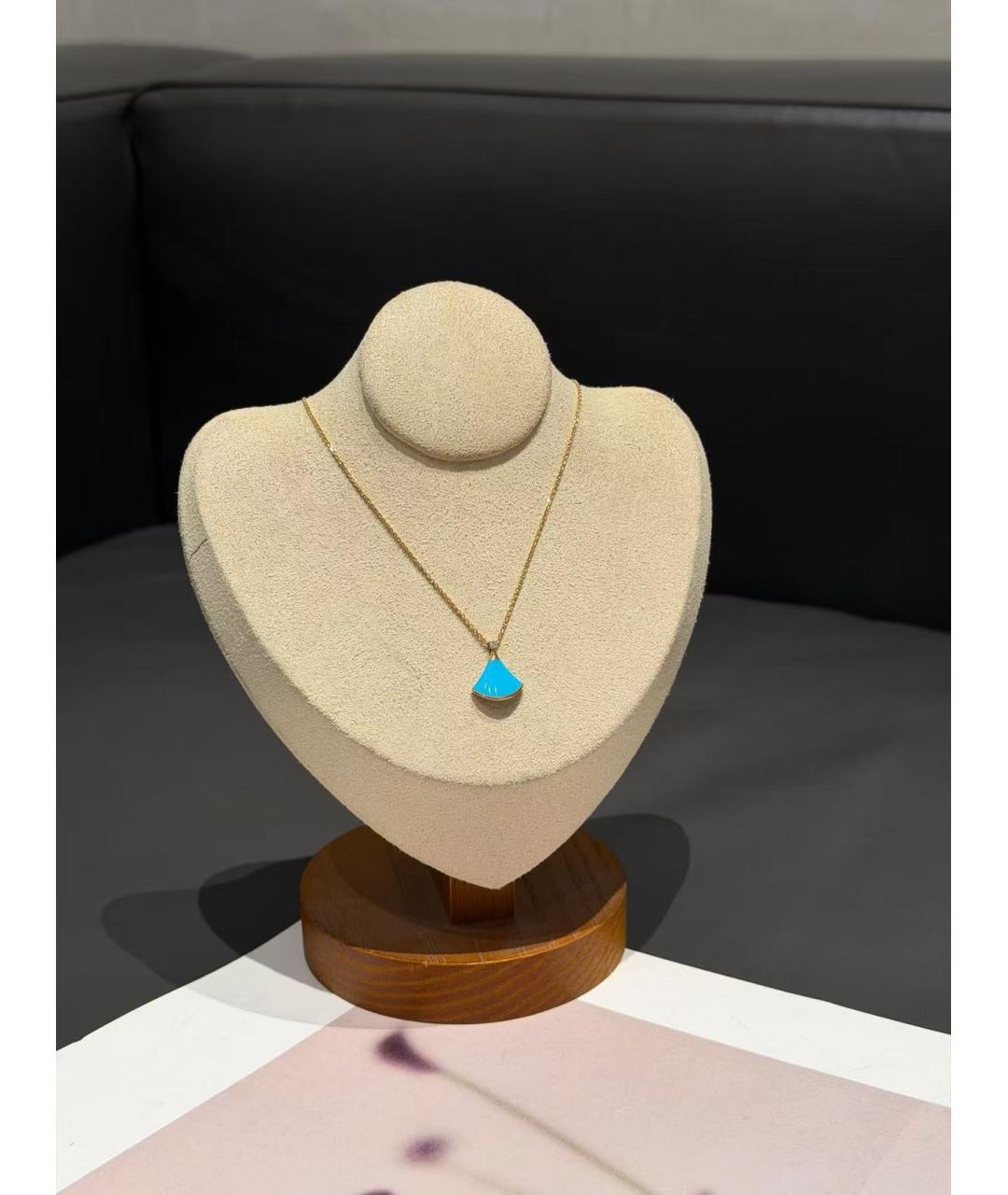 BVLGARI Бирюзовое колье из розового золота, фото 2