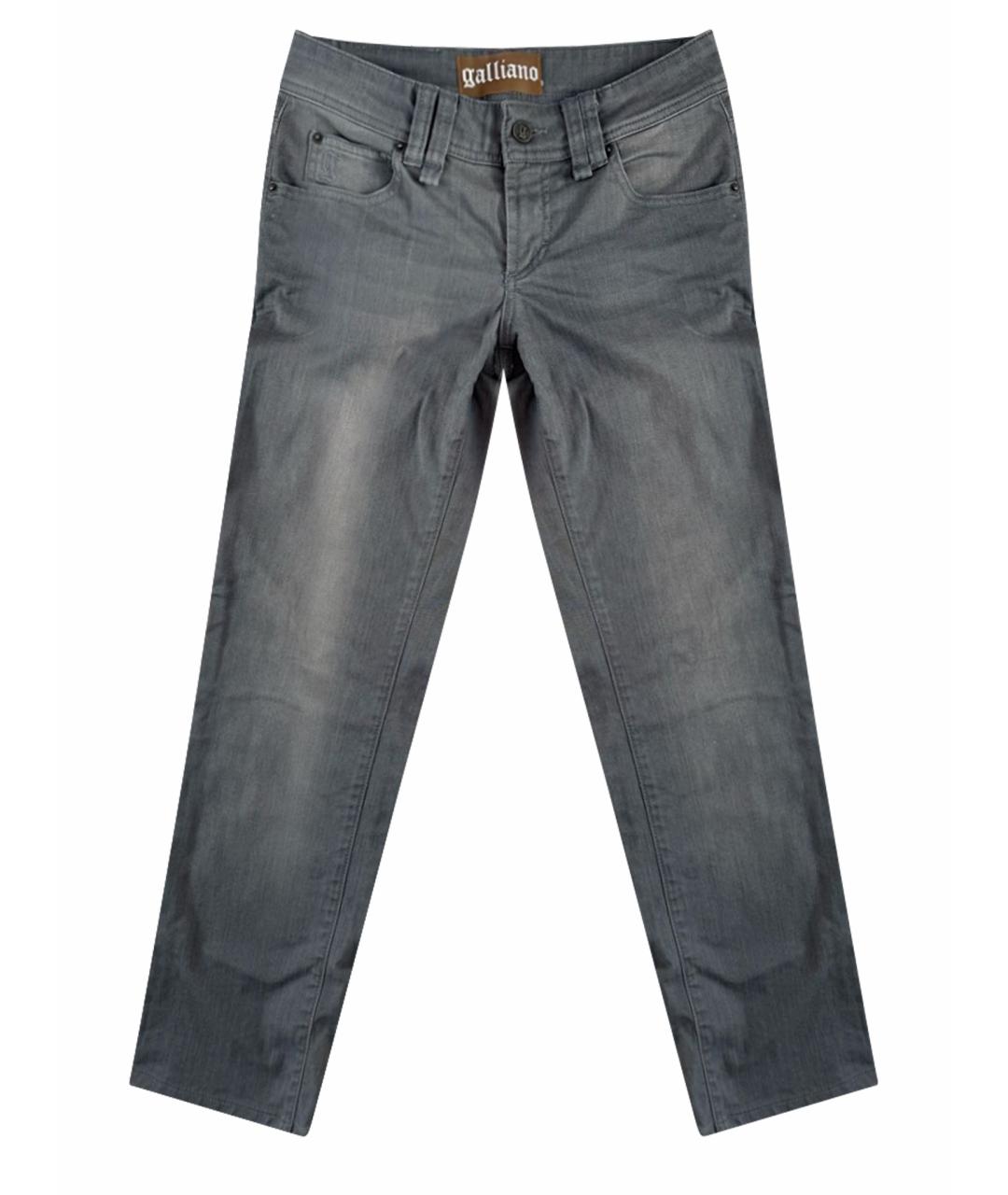 JOHN GALLIANO Серые хлопковые джинсы слим, фото 1