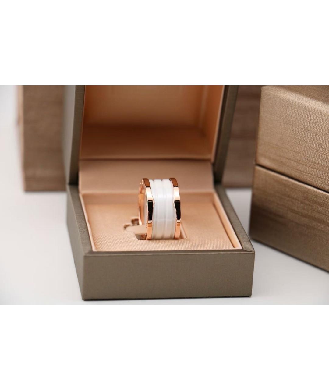 BVLGARI Белое кольцо из розового золота, фото 2