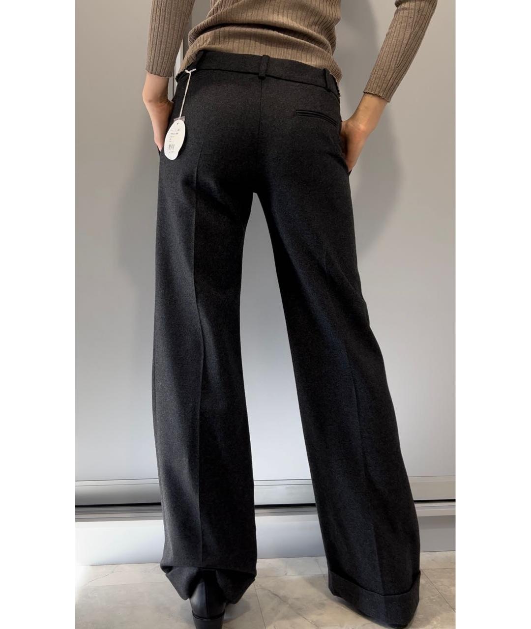 CHLOE Серые шерстяные брюки широкие, фото 8