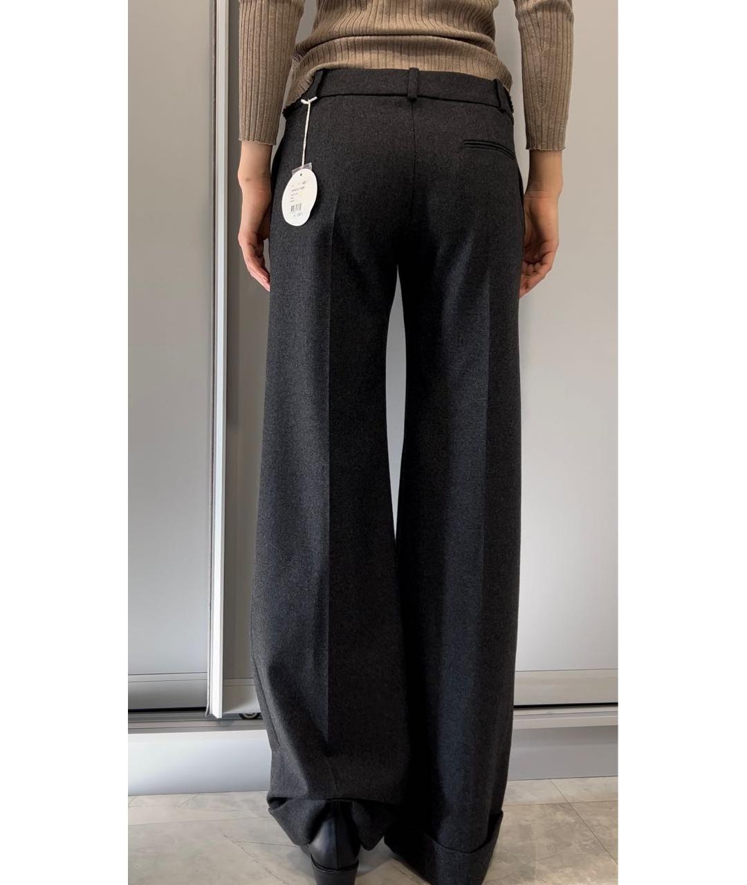 CHLOE Серые шерстяные брюки широкие, фото 5