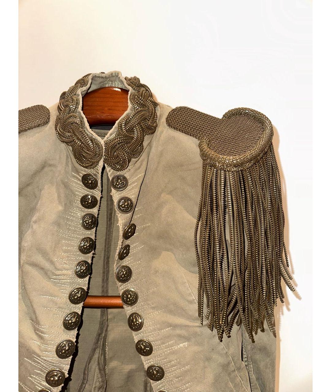 BALMAIN Хаки хлопковый жакет/пиджак, фото 5