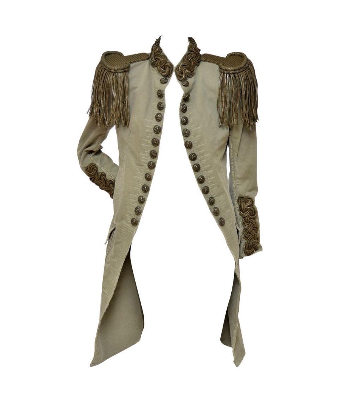 BALMAIN Хаки хлопковый жакет/пиджак, фото 7