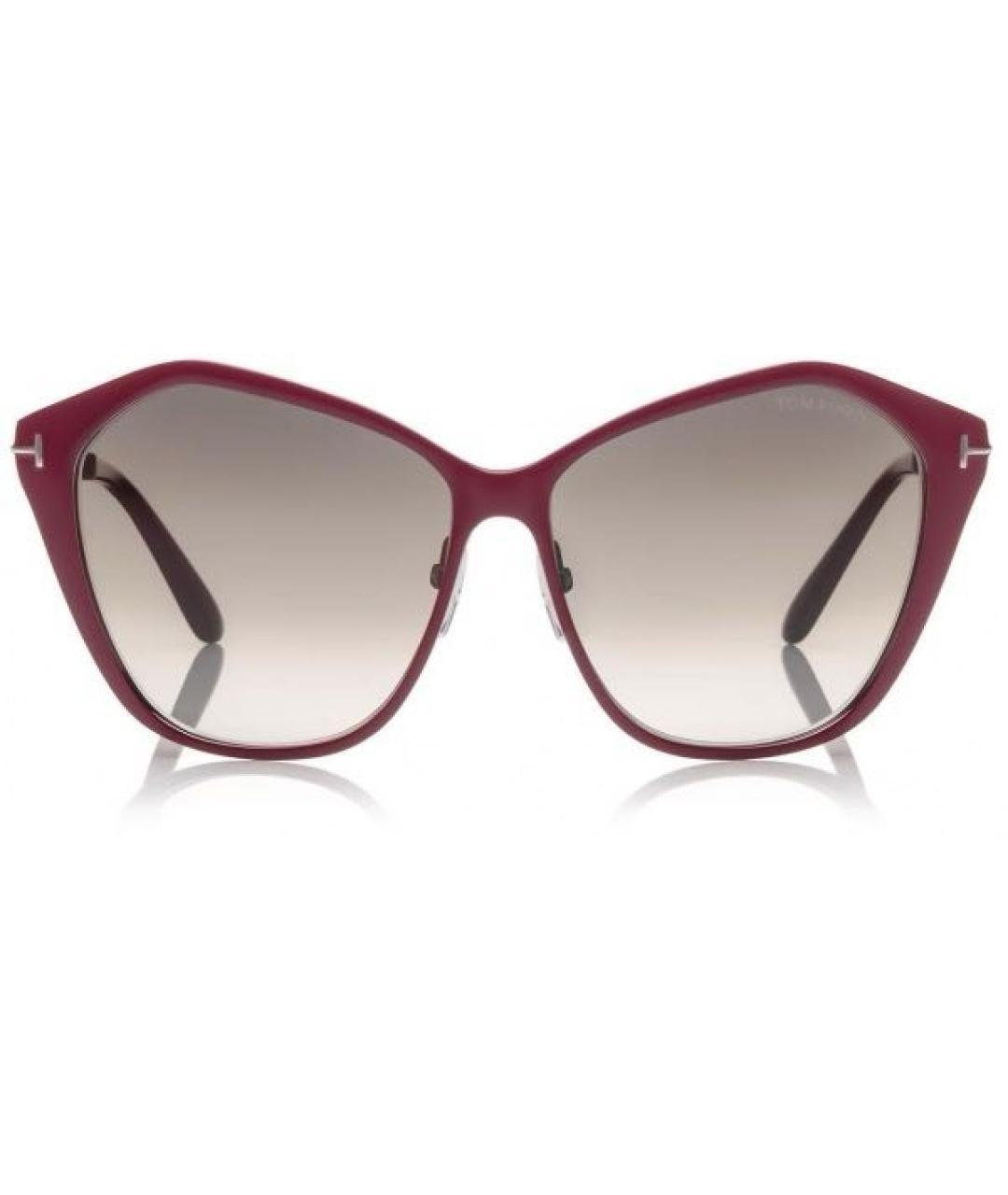 TOM FORD Бордовые пластиковые солнцезащитные очки, фото 3