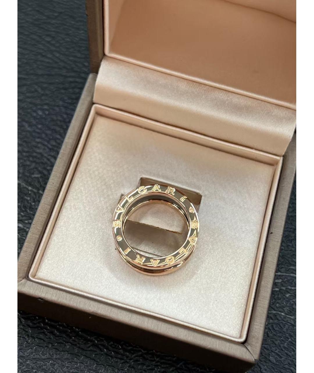 BVLGARI Черное кольцо из розового золота, фото 5