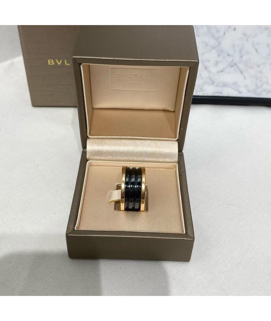 BVLGARI Черное кольцо из розового золота, фото 3