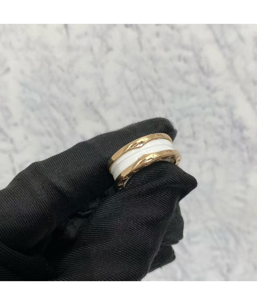 BVLGARI Белое кольцо из розового золота, фото 6