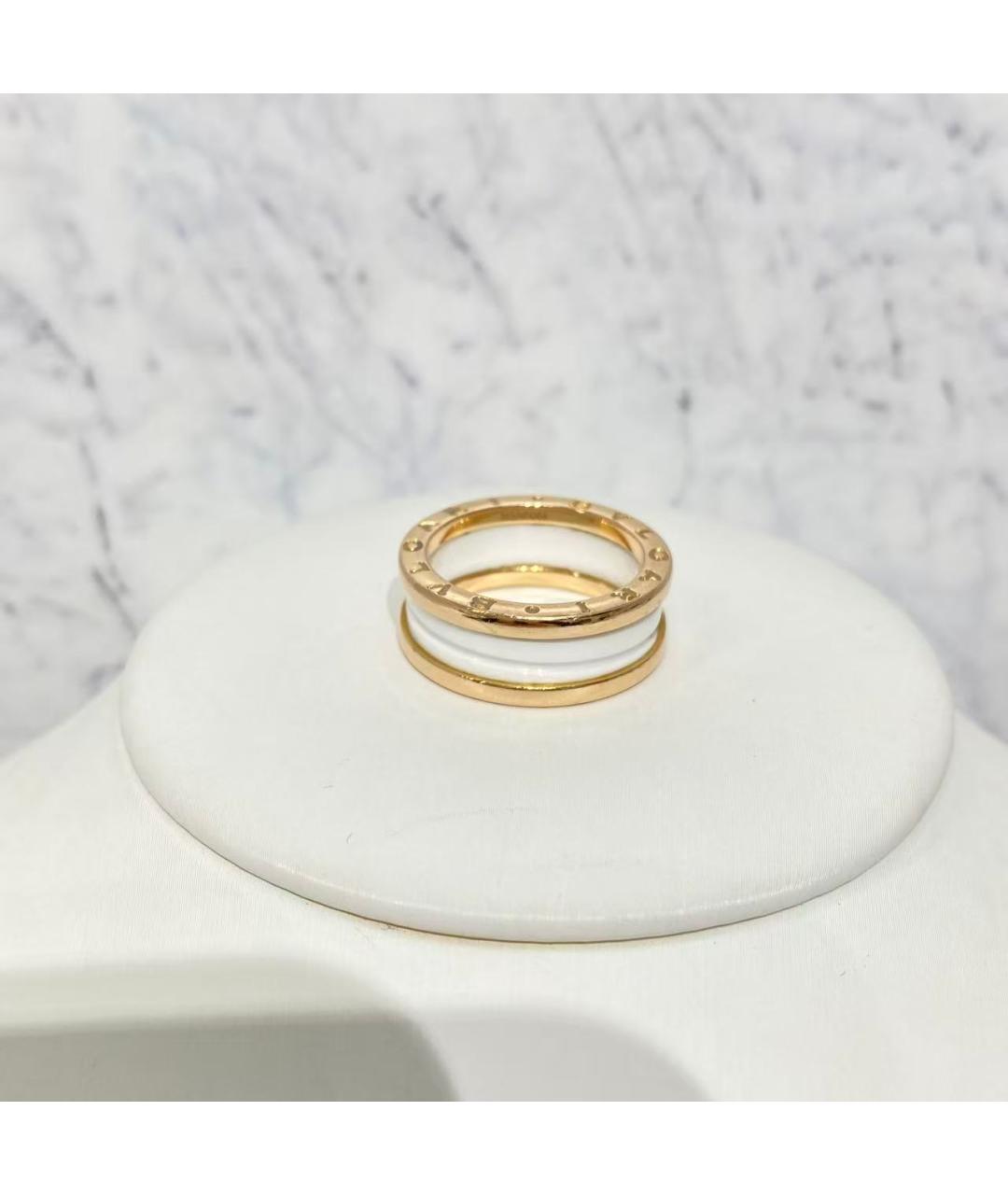 BVLGARI Белое кольцо из розового золота, фото 3