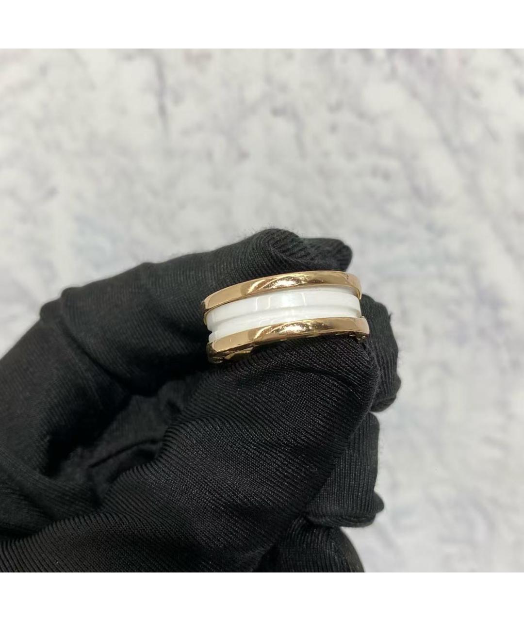 BVLGARI Белое кольцо из розового золота, фото 4