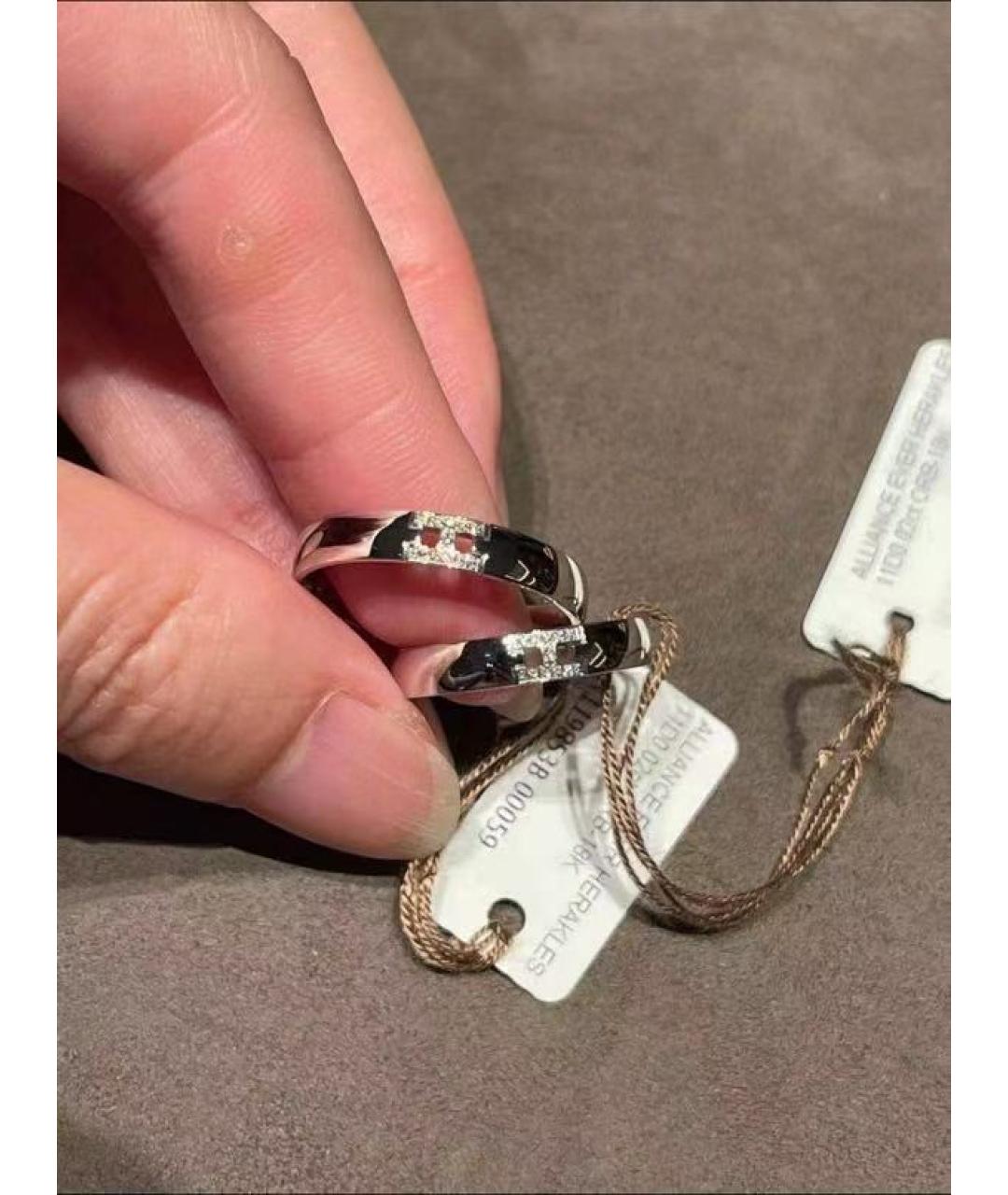 HERMES Серебряное кольцо из белого золота, фото 6