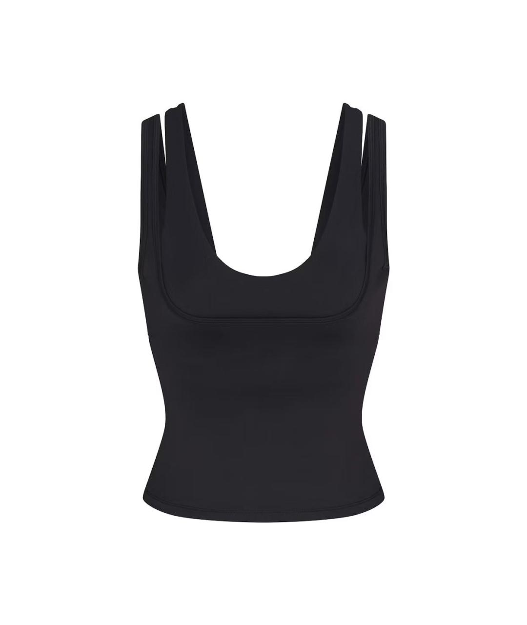 SKIMS Черная полиамидовая майка, фото 5