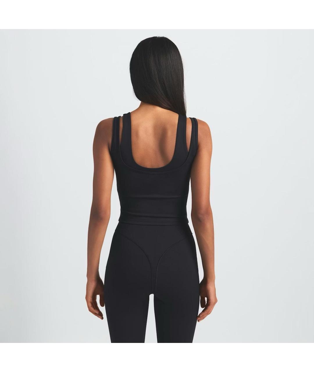 SKIMS Черная полиамидовая майка, фото 4