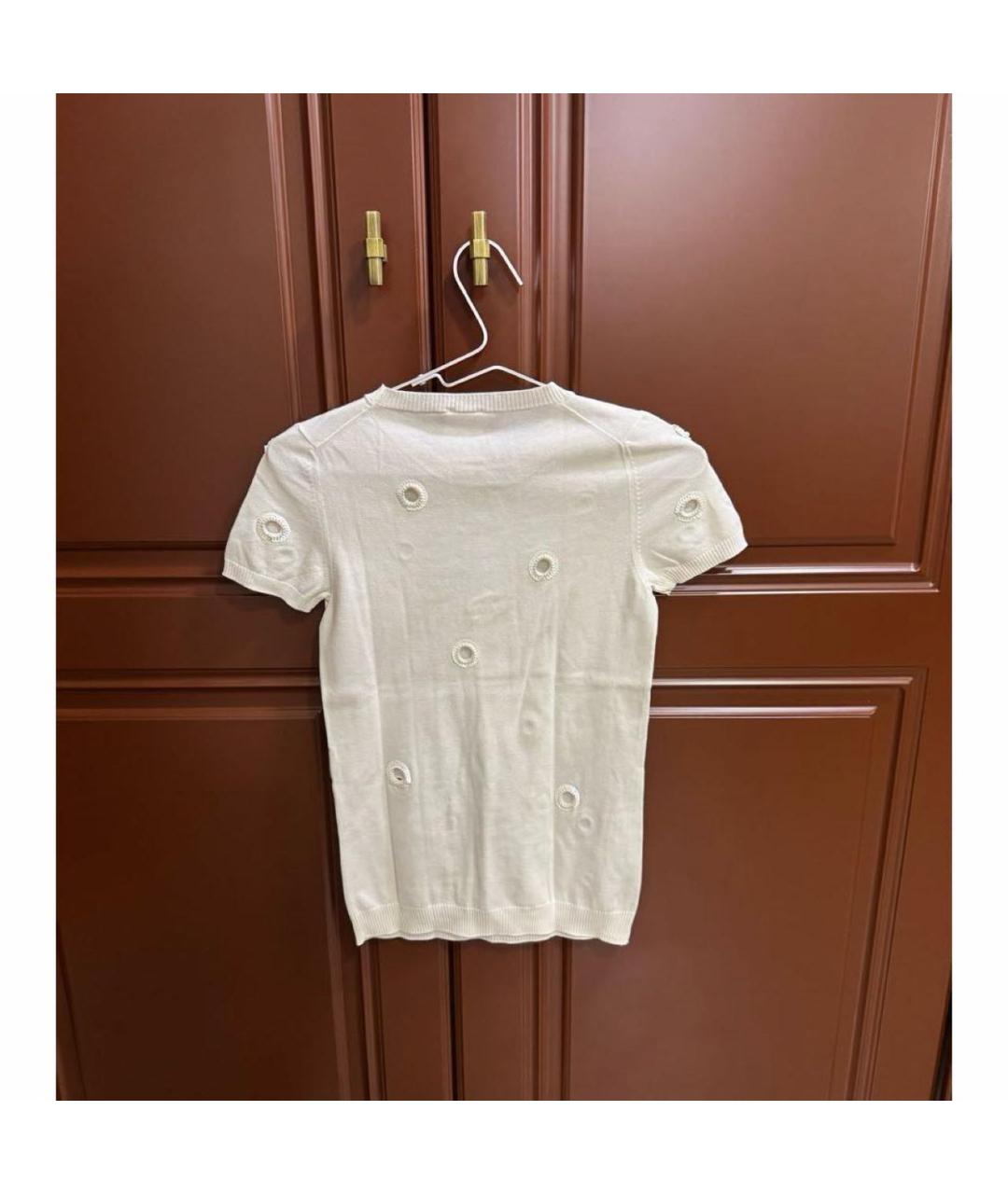 CHANEL Белая хлопковая футболка, фото 2