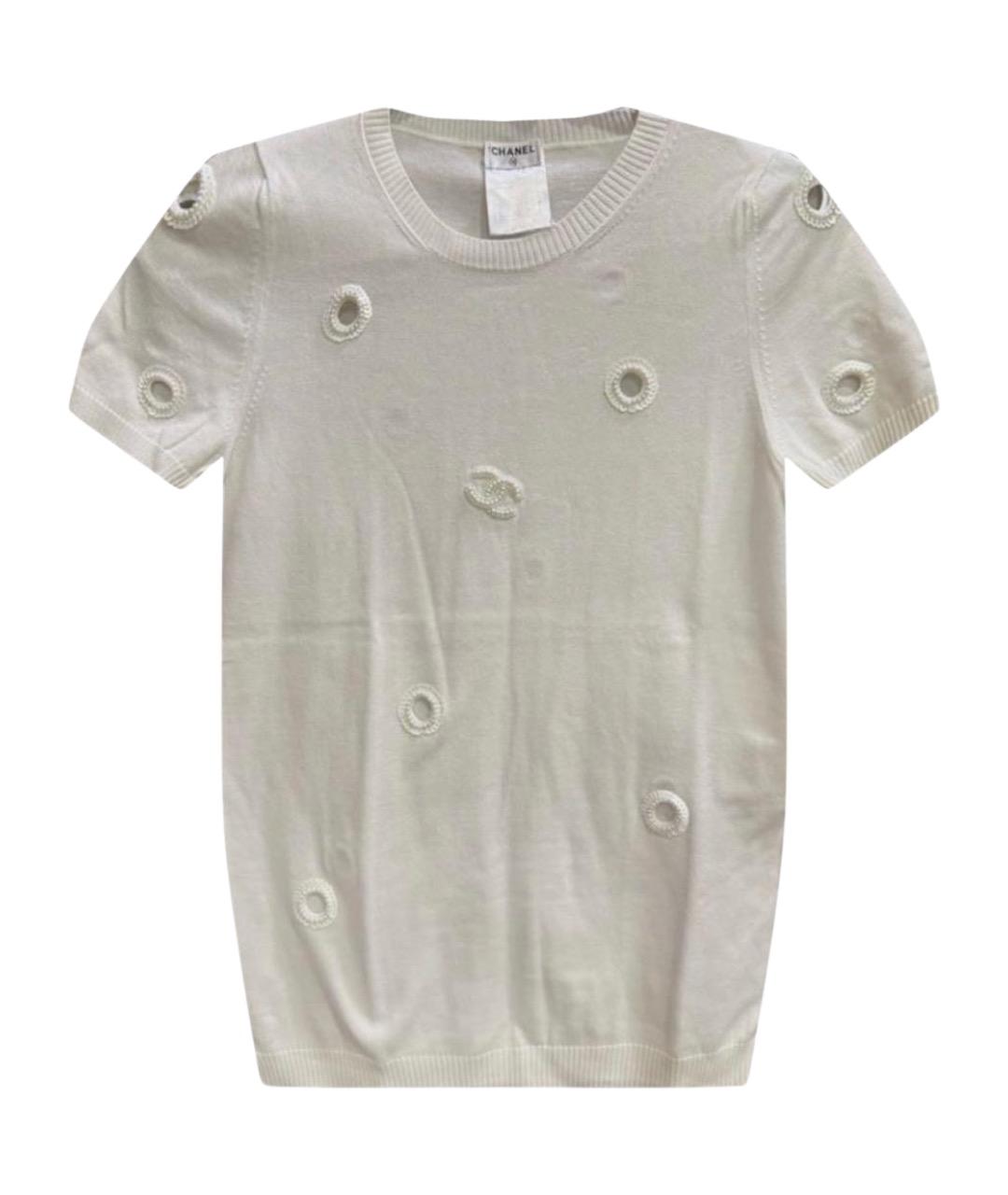 CHANEL Белая хлопковая футболка, фото 1