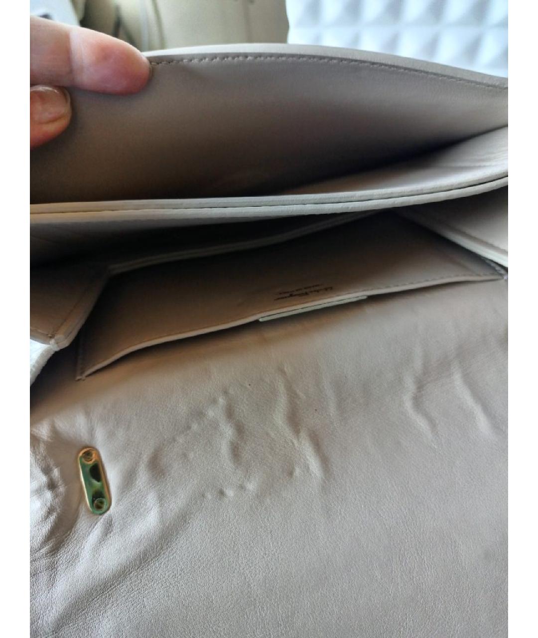 FERRAGAMO Серебряная кожаная сумка через плечо, фото 4