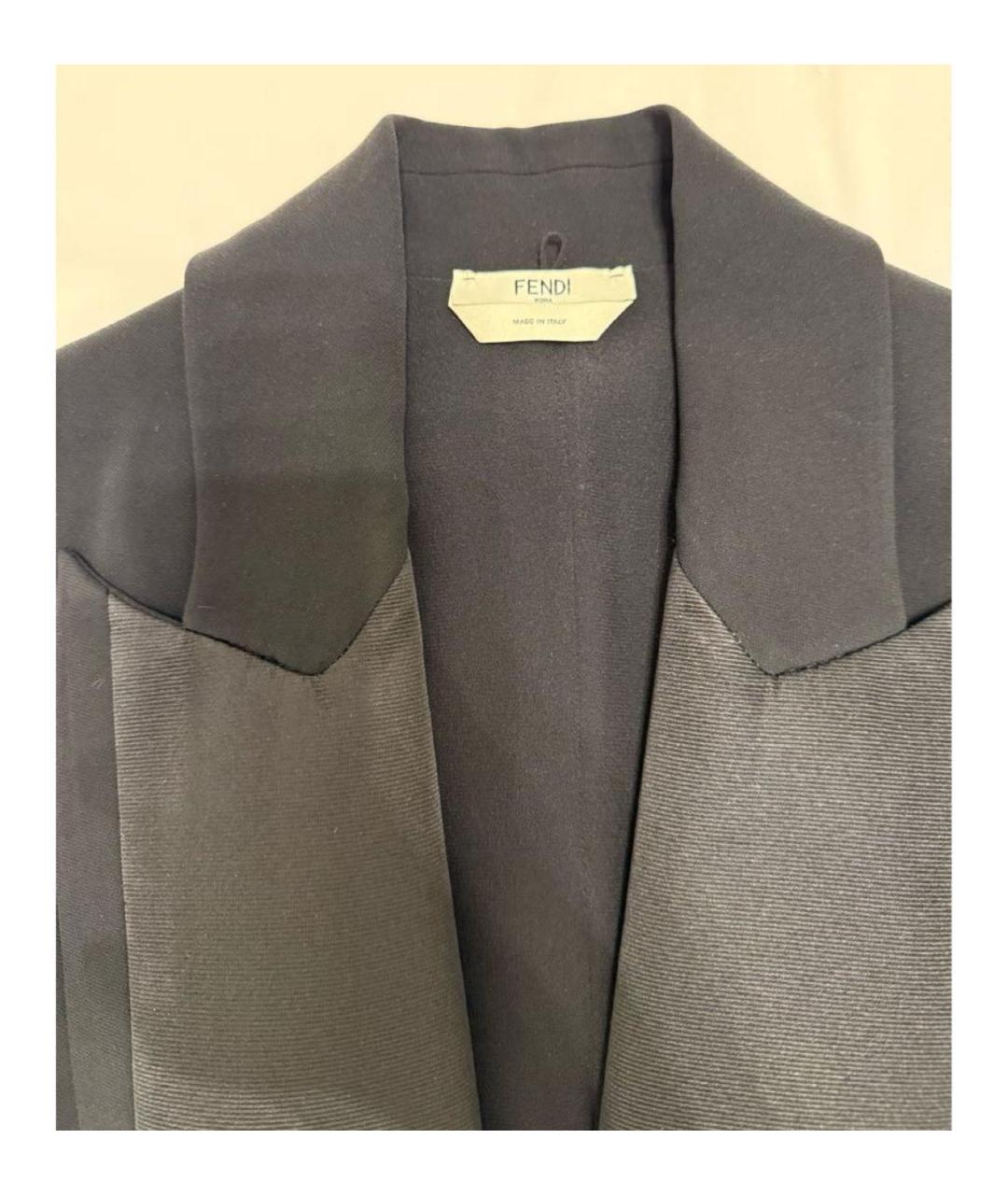 FENDI Черное вискозное вечернее платье, фото 2