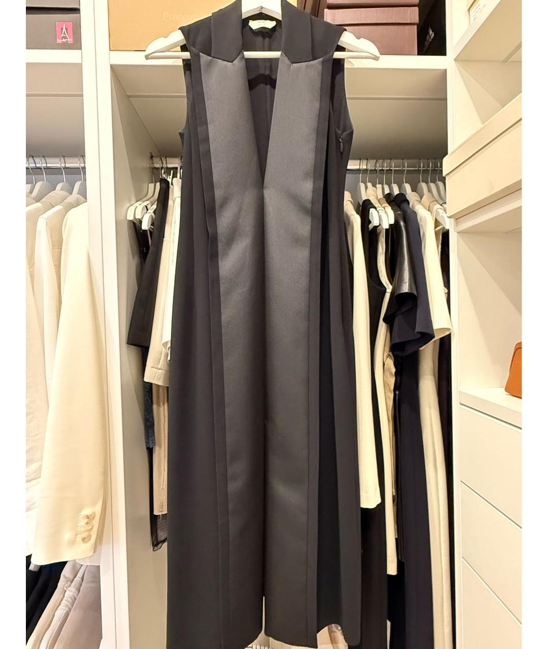 FENDI Черное вискозное вечернее платье, фото 5