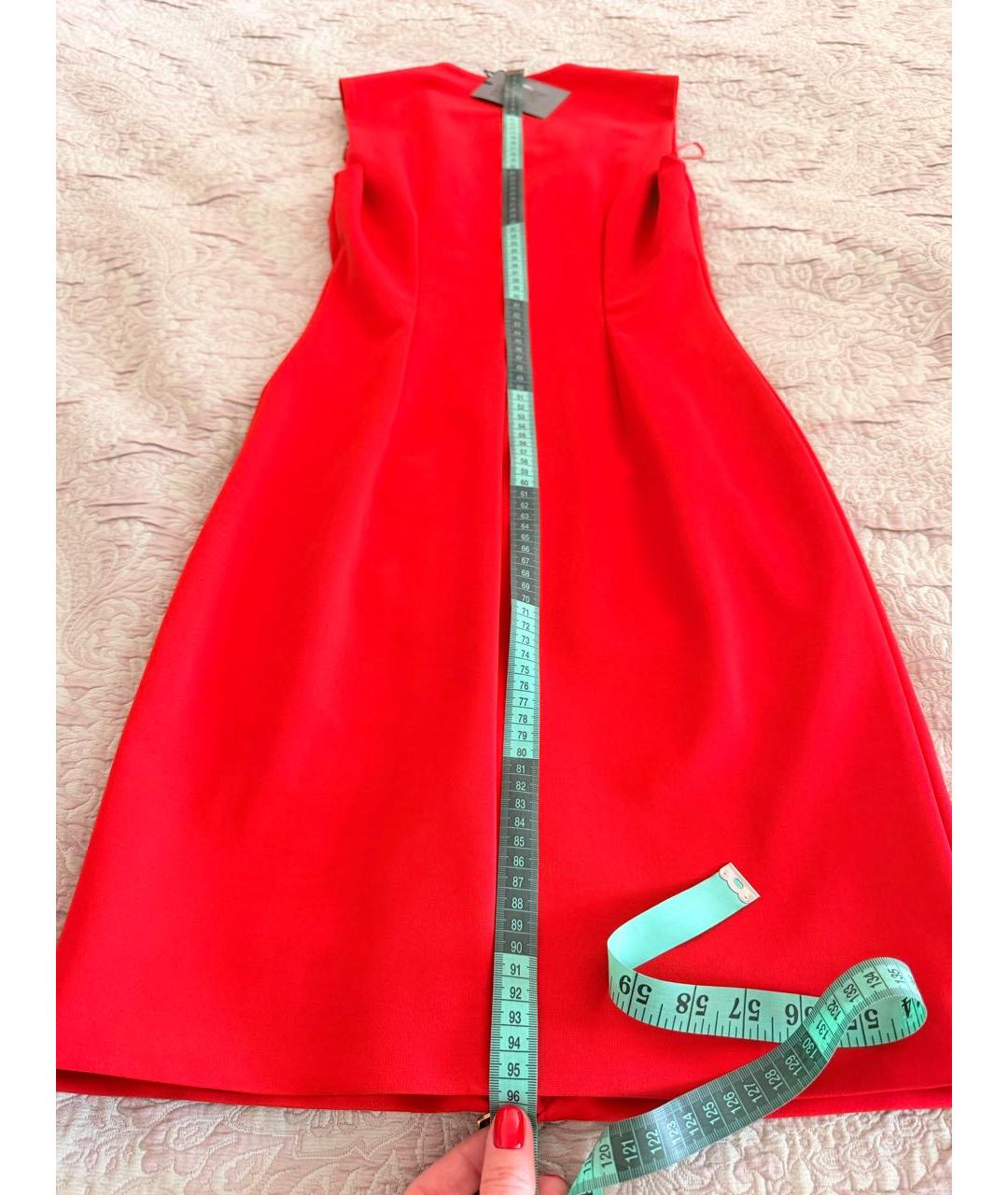 ALEXANDER MCQUEEN Красное коктейльное платье, фото 7