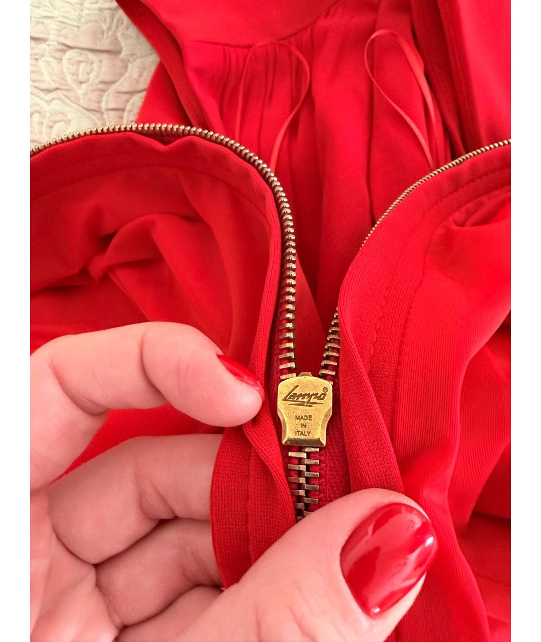 ALEXANDER MCQUEEN Красное коктейльное платье, фото 4