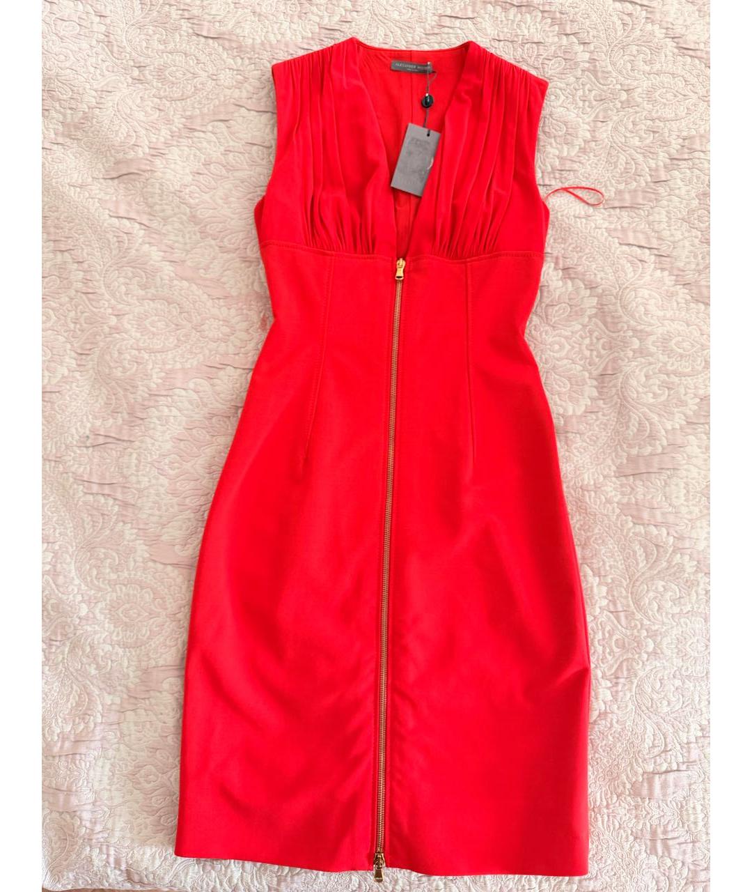 ALEXANDER MCQUEEN Красное коктейльное платье, фото 9