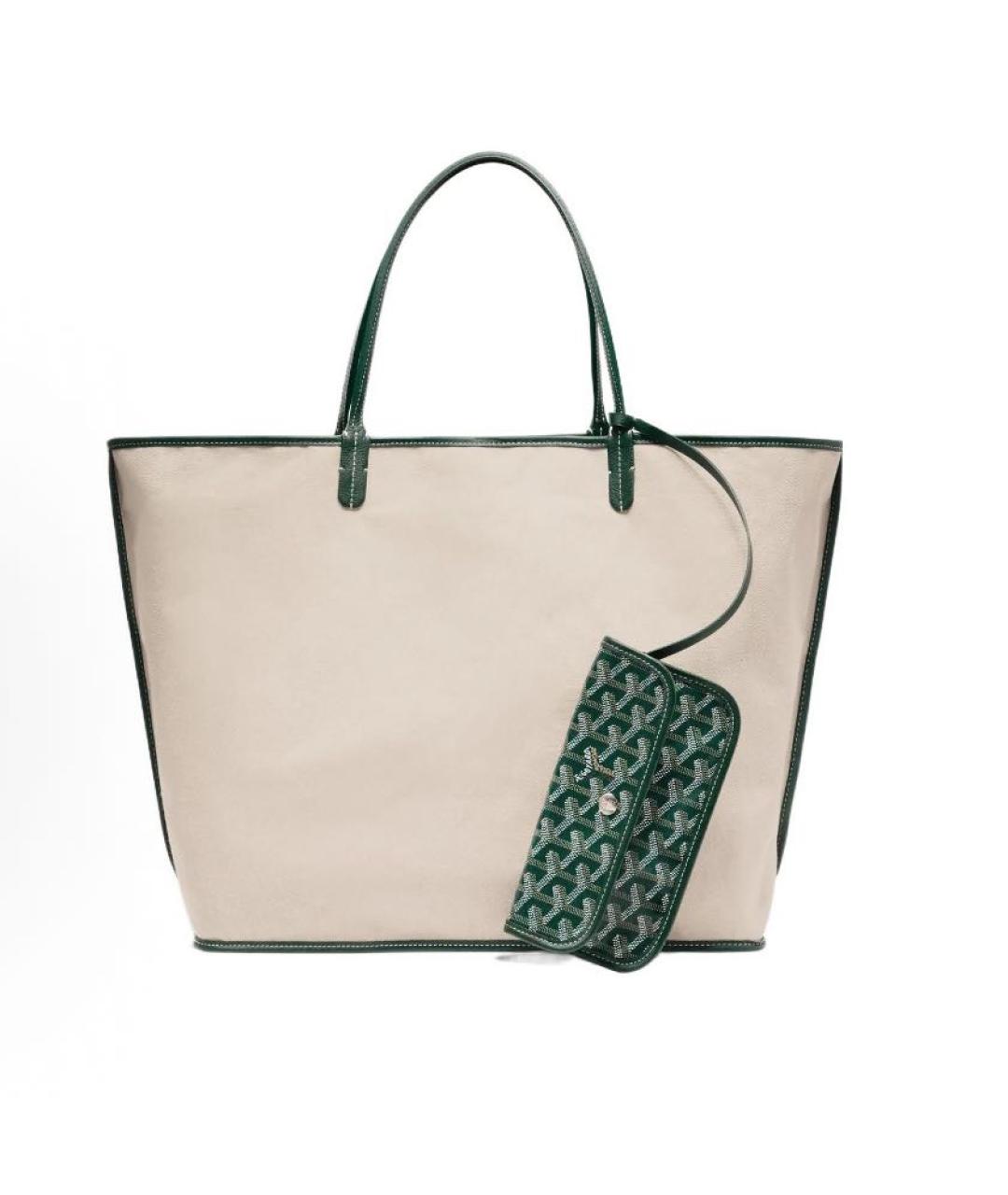 GOYARD Зеленая сумка тоут, фото 2