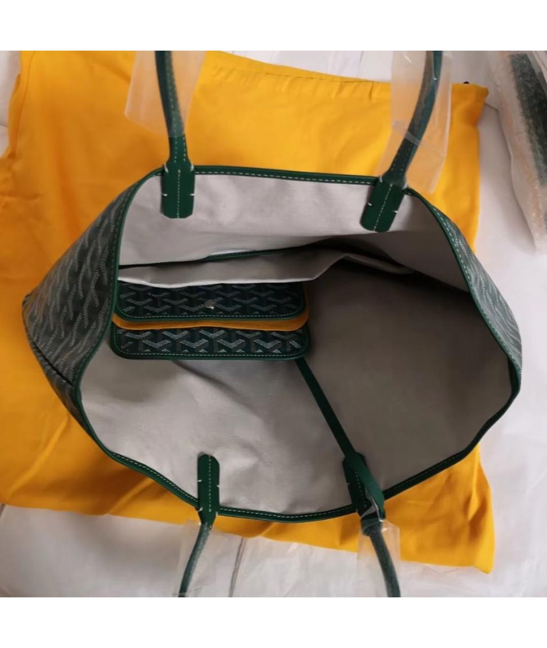 GOYARD Зеленая сумка тоут, фото 3
