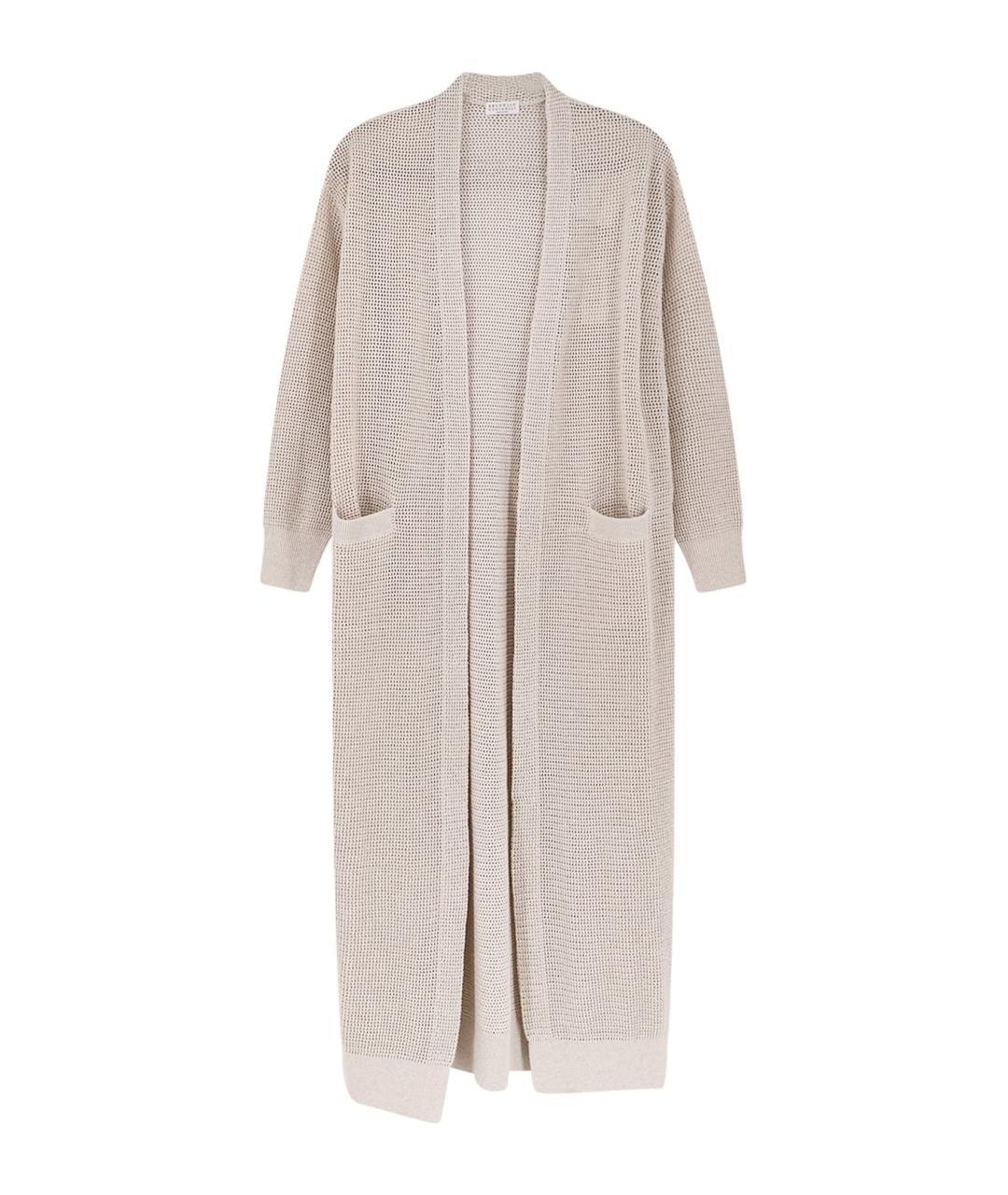 BRUNELLO CUCINELLI Бежевый хлопковый кардиган, фото 1